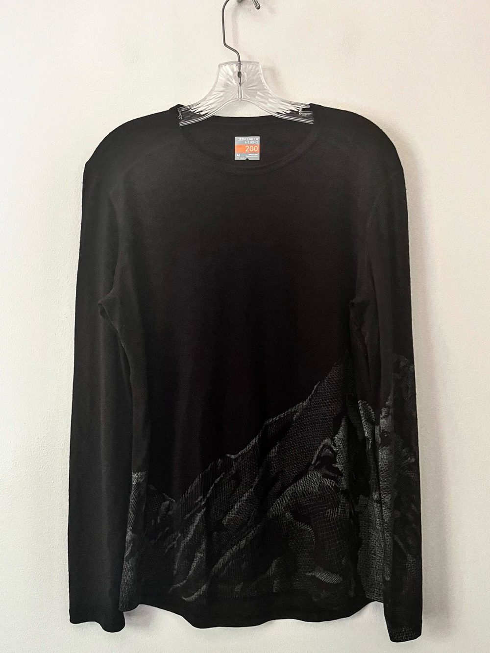 Icebreaker Merino 200 Long Sleeve Wool Base Layer Thermal Hiking Mountain M